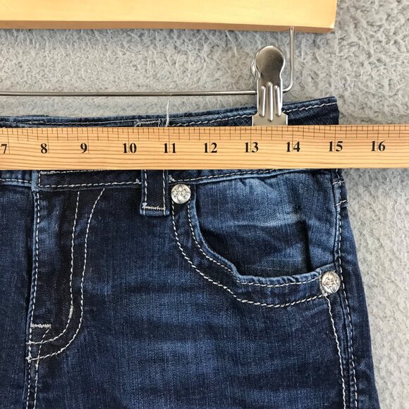 Miss Me Signature Boot Cut jean Sz 30 Rhinestones blue - Picture 6 of 12